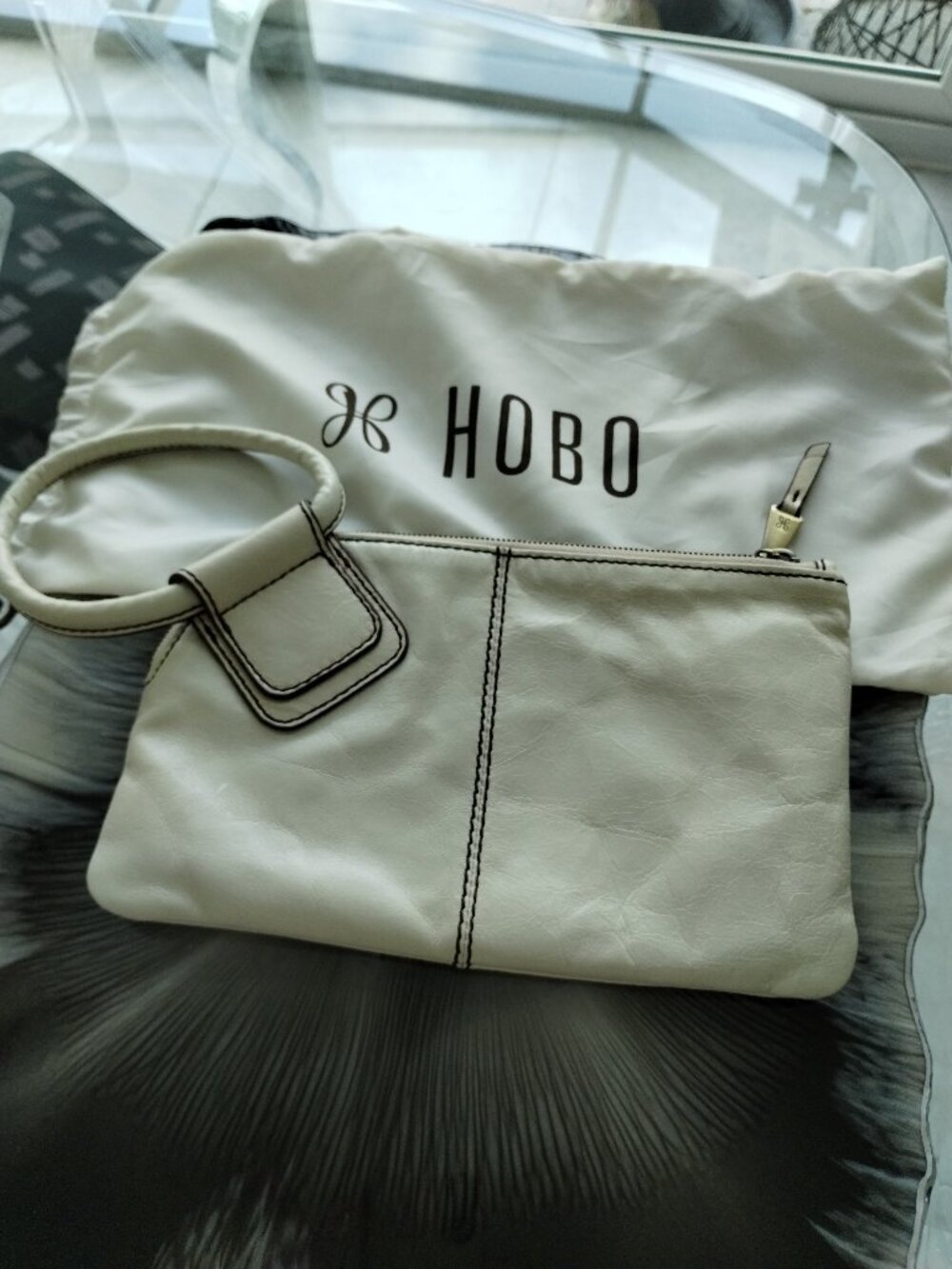 Hobo sable wristlet clutch